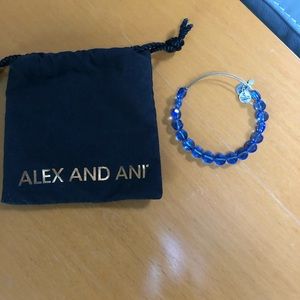 Alex and Ani blue beaded bracelet